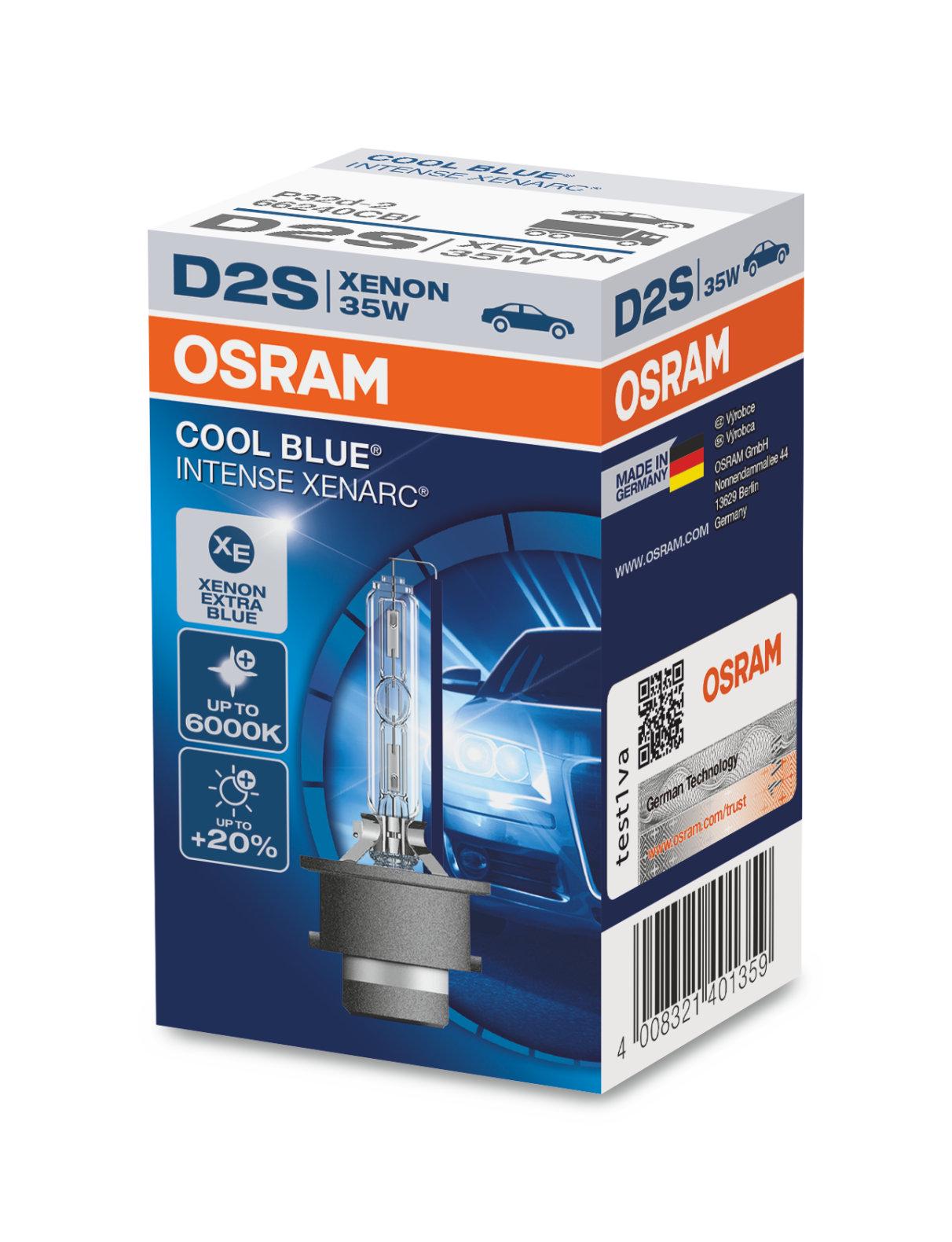 Автолампа ксенононова Osram 66240CBI Cool Blue Intense D2S 85 В 35 Вт P32d-2 Xenarc - фото 2