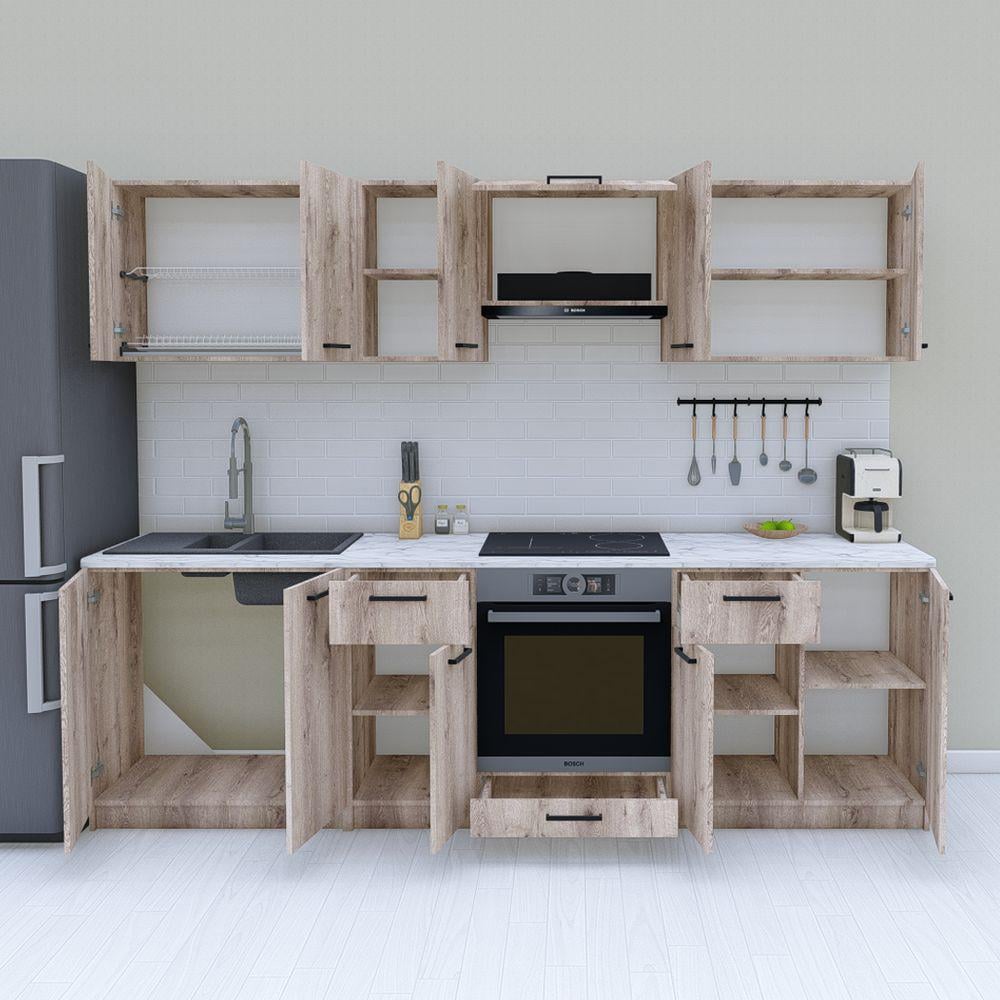 Готовая кухня модульная 2,6 м Аликанте (МП33в) - фото 2 Готовая кухня модульная 2,6 м Аликанте (МП33в) - фото 2