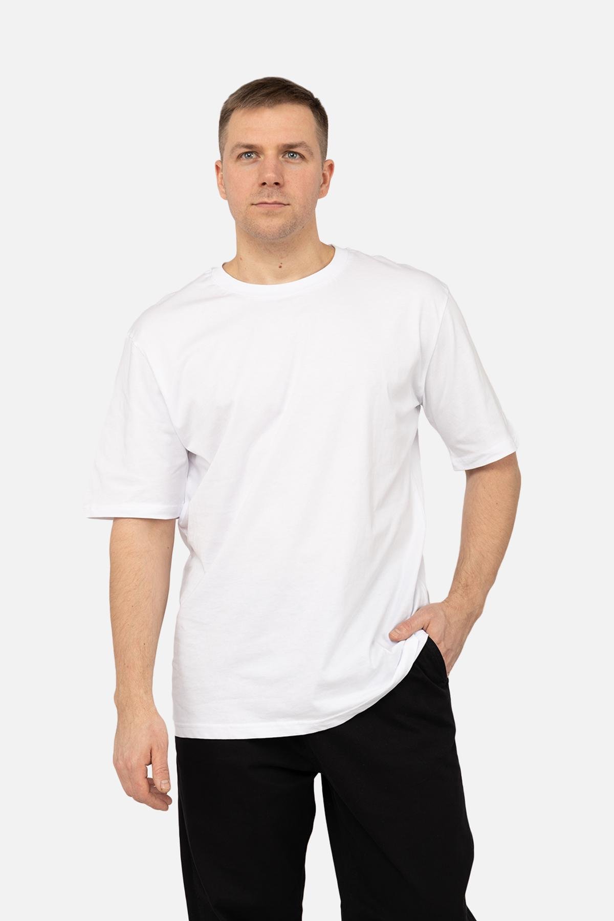 Футболка мужская ЦБ-00267761 с коротким рукавом р. 50 Белый (SKT001038975)