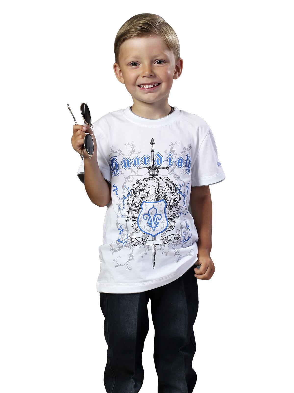 Футболка Дэвид стар 116 см Бело-серый 06ф