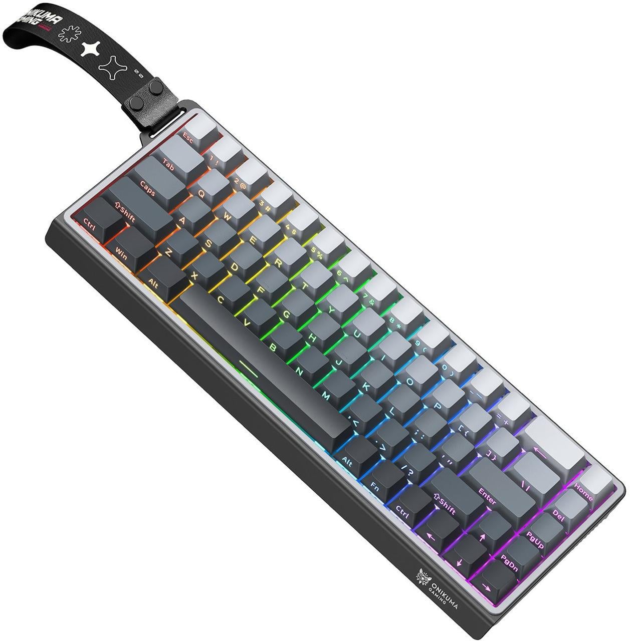 Клавиатура беспроводная игровая Onikuma RGB подсветка Bluetooth и USB адаптер 2,4GHz Серый (784337)