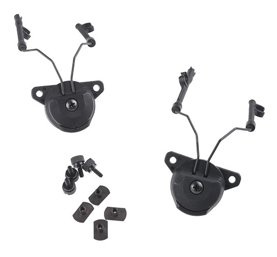 Кріплення для активних навушників FMA EX Headset and Helmet Rail Adapter Set GEN1 BK Black (16213) - фото 4