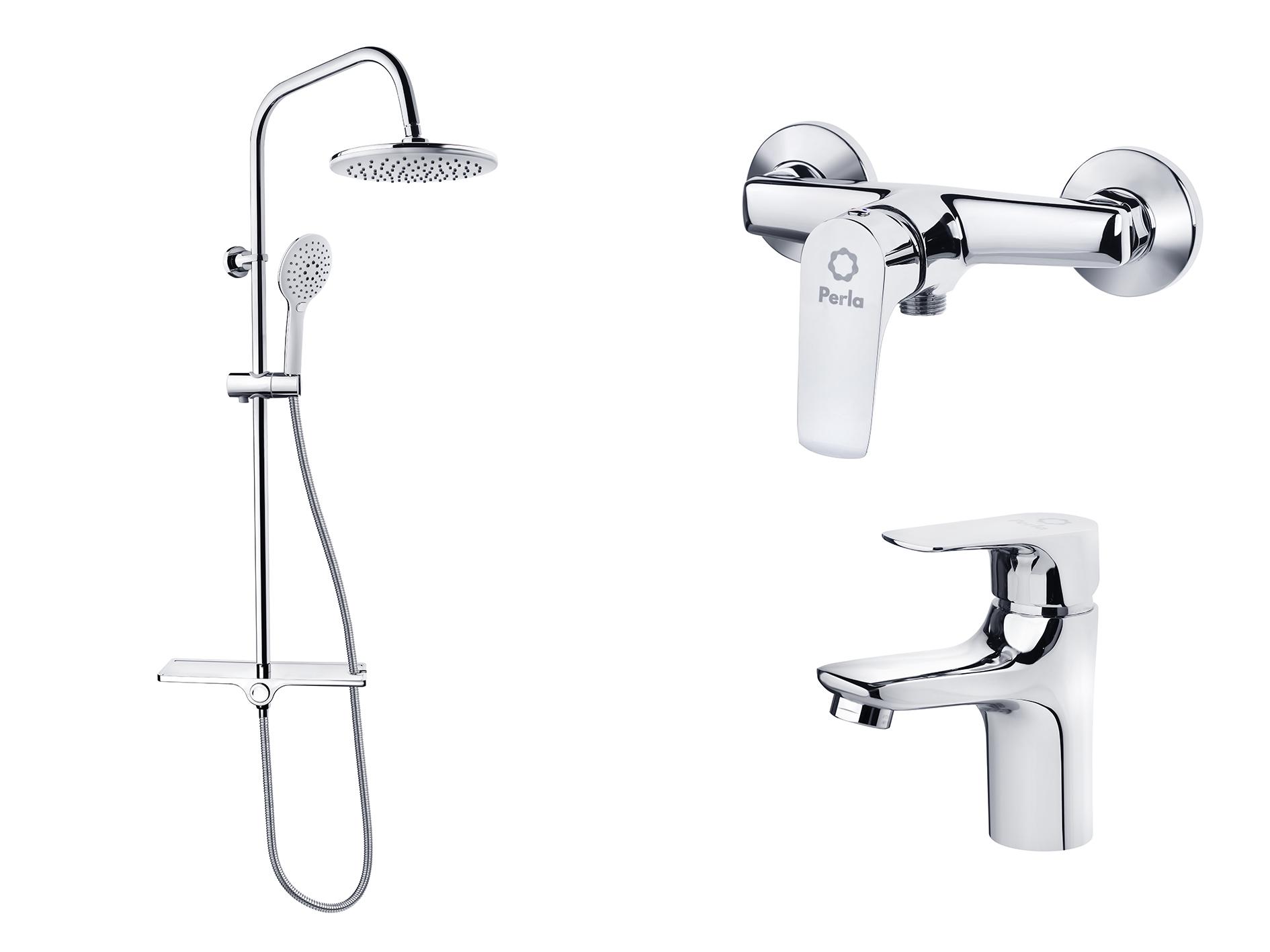 Набор cмесителей Perla SPLASH 12001 (PSH405+PSH403+PSF2001)