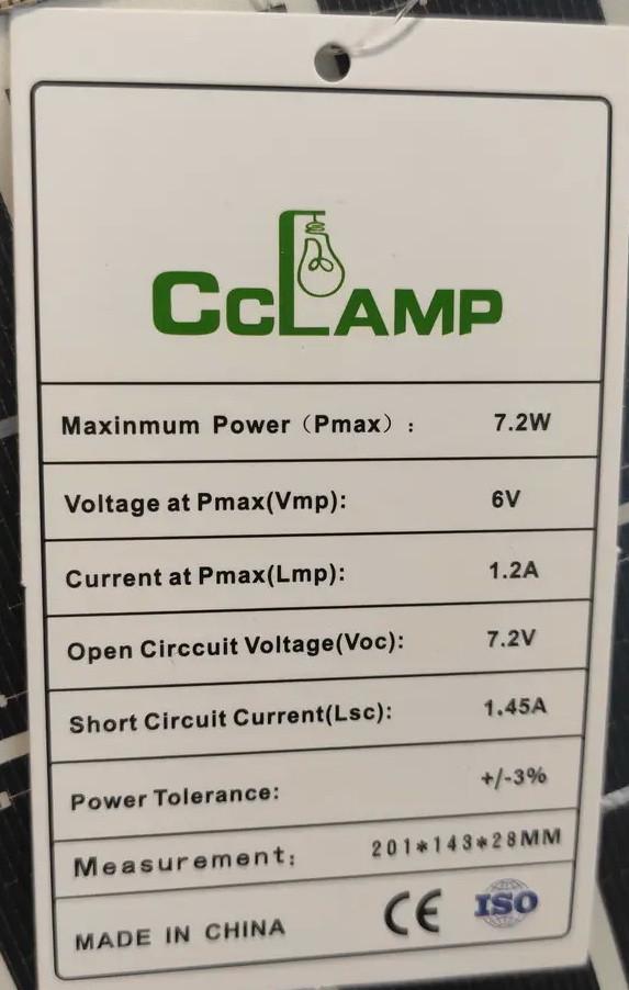 Солнечная панель CCLamp CL-670 7 W с USB выходом складная (5686) - фото 8