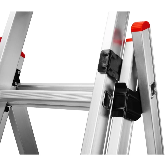 Драбина алюмінієва КВІТКА PRO 3-х секційна 3х10 сходинок (110-9310) - фото 10