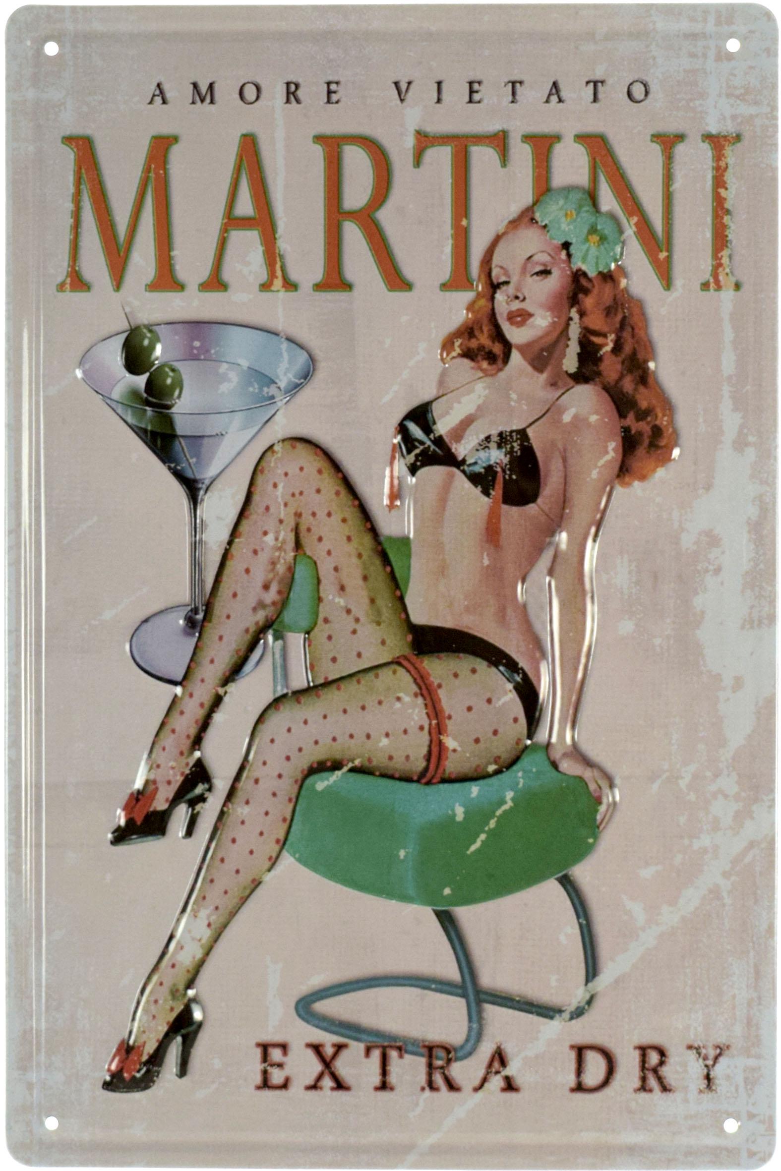 Табличка металева Мартіні/Martini Extra Dry 20x30 см