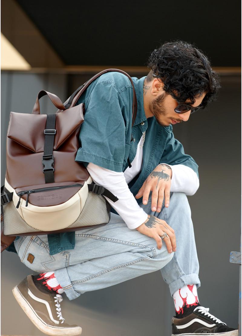 Рюкзак чоловічий Sambag Rene Double Шоколадний (15351011) - фото 4