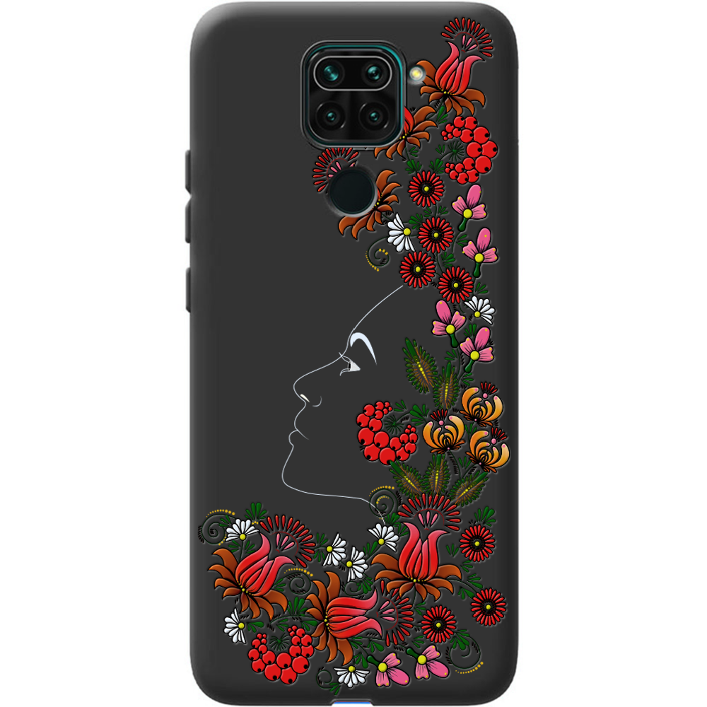 Чехол с рисунком Boxface Xiaomi Redmi Note 9 3D Ukrainian Muse Черный силикон (39801-bk64-41087) - фото 1