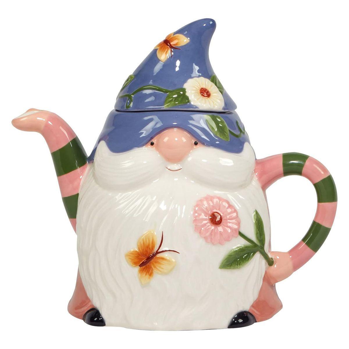 Заварочный чайник Certified International из керамики Садовые гномы 0,9 л Разноцветный (29087)