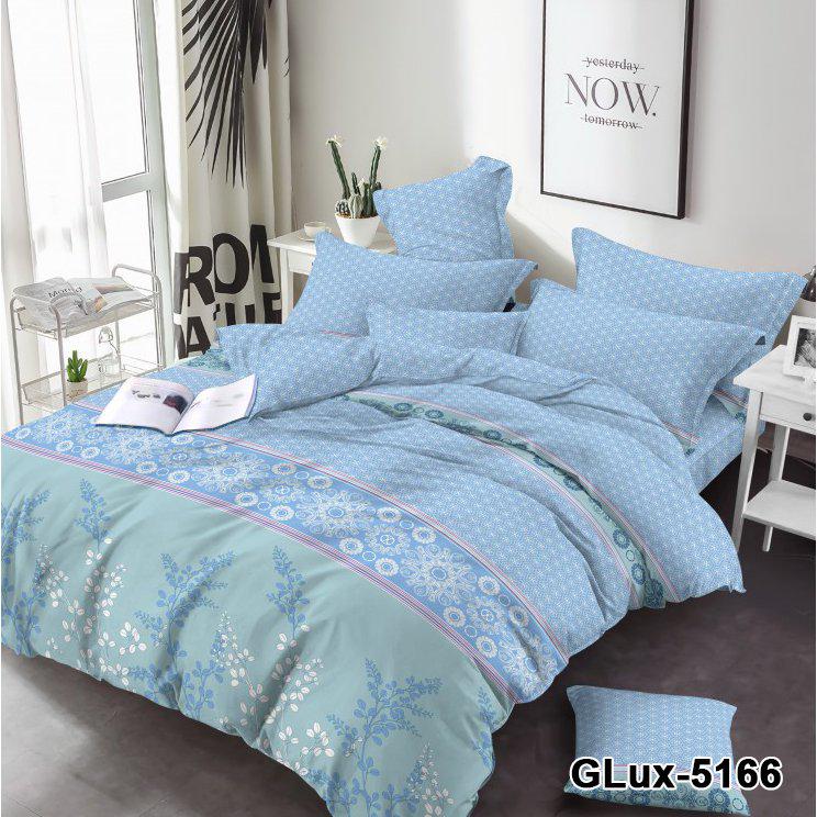 Простирадло полуторне Абстракція бязь голд люкс 160х220 см Блакитно-м'ятний (21539110)