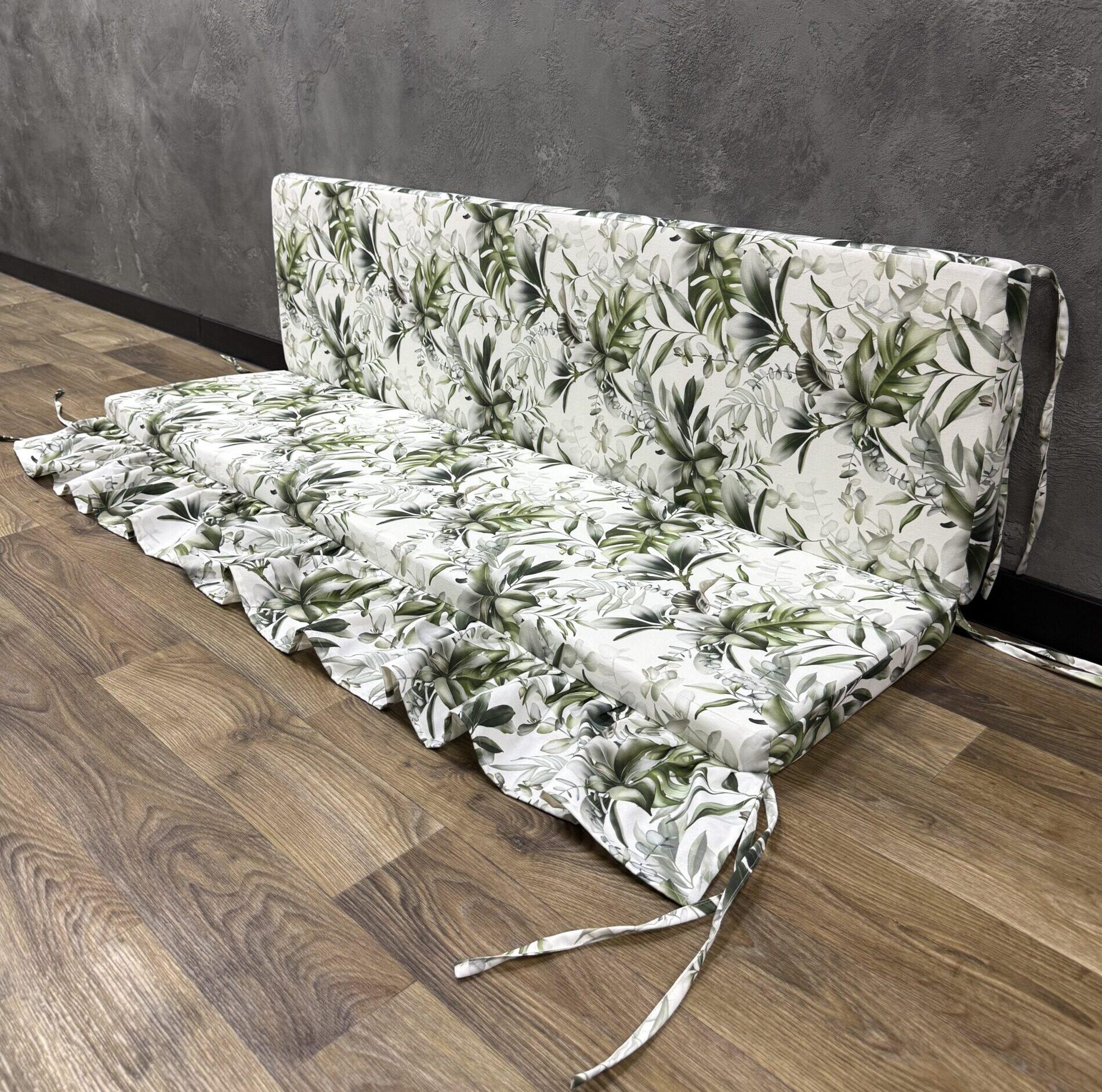 Матрас Comfort Home Green на поддоны/качели/каркасы/садовую мебель с рюшей панама 170х60х40х5 см