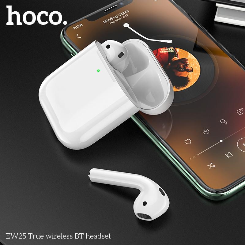 Навушники Hoco EW25 Stereo Bluetooth Headset White - фото 4