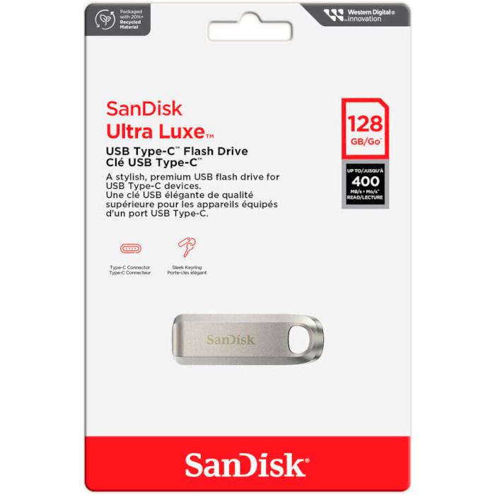 Флеш-память USB SanDisk 3.2 Gen 1 Ultra Luxe Type-C 128 GB 400Mb/s (SDCZ75-128G-G46) - фото 5