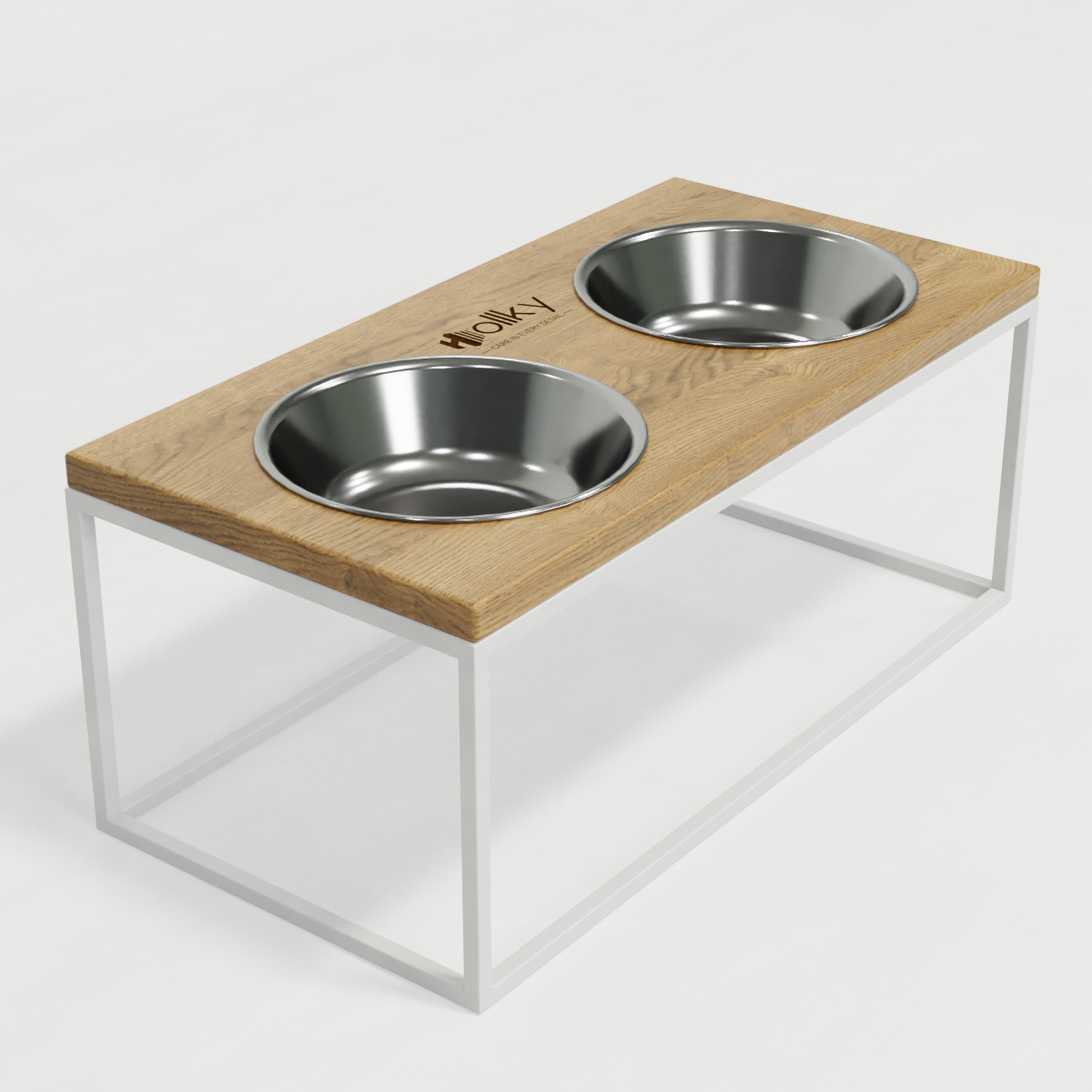 Миски на подставке для больших собак Hollky Base XL20 2х1,8 л (BXL20-522620-WHNT) - фото 3