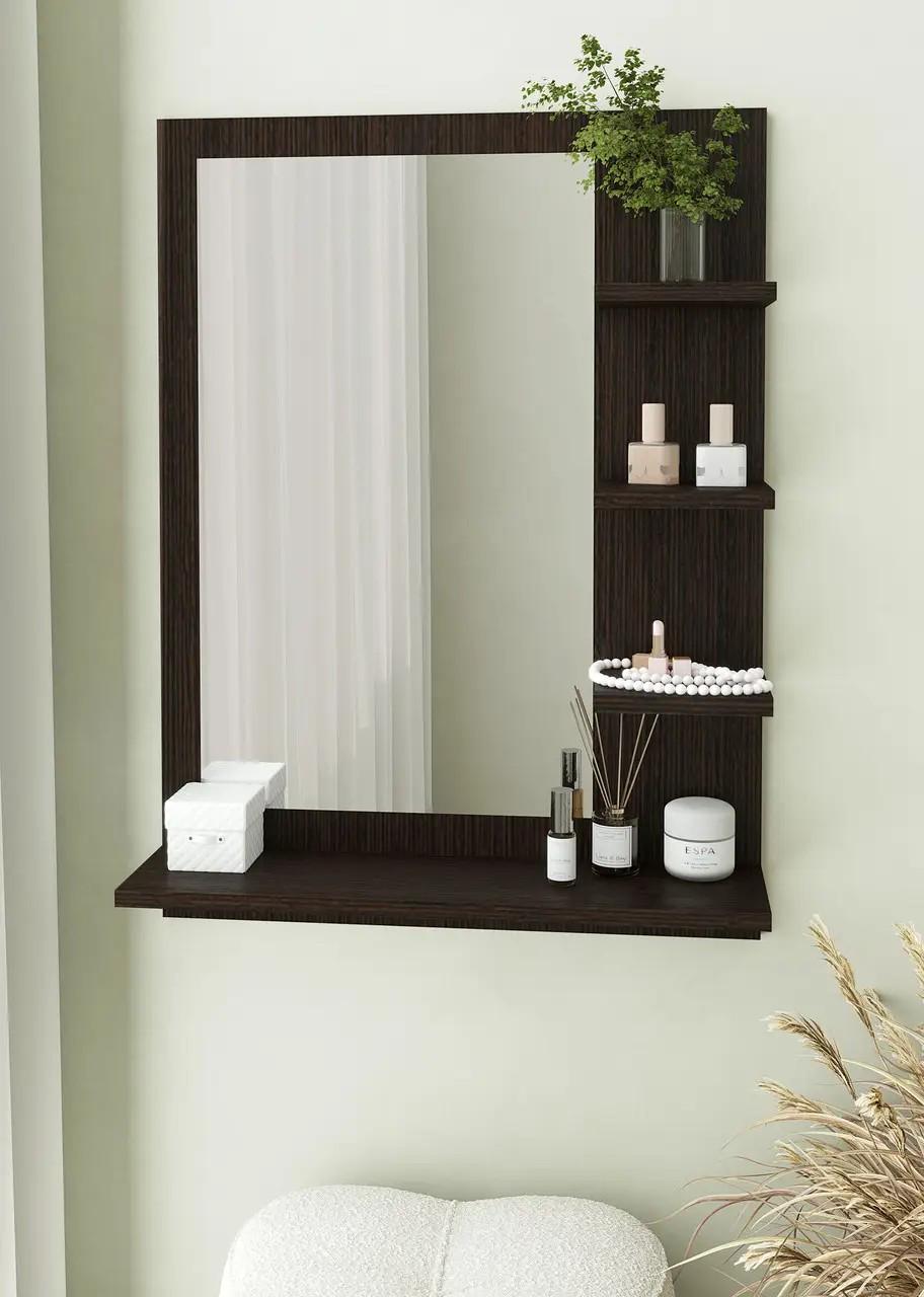 Зеркало с полкой 600х800х150 мм Венге Темный (FNT-2)