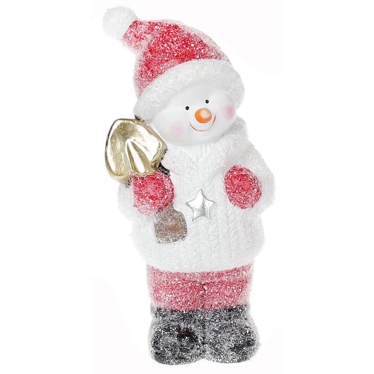 Декоративная статуэтка BonaDi Снеговик с лопаткой (711-307)