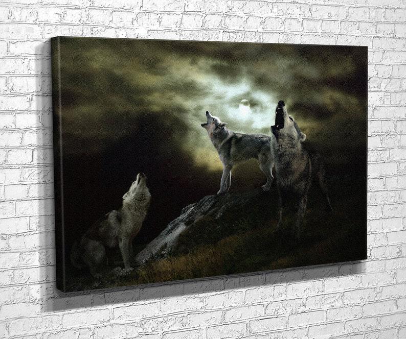Картина для интерьера Стая волков 51x34 см (735)