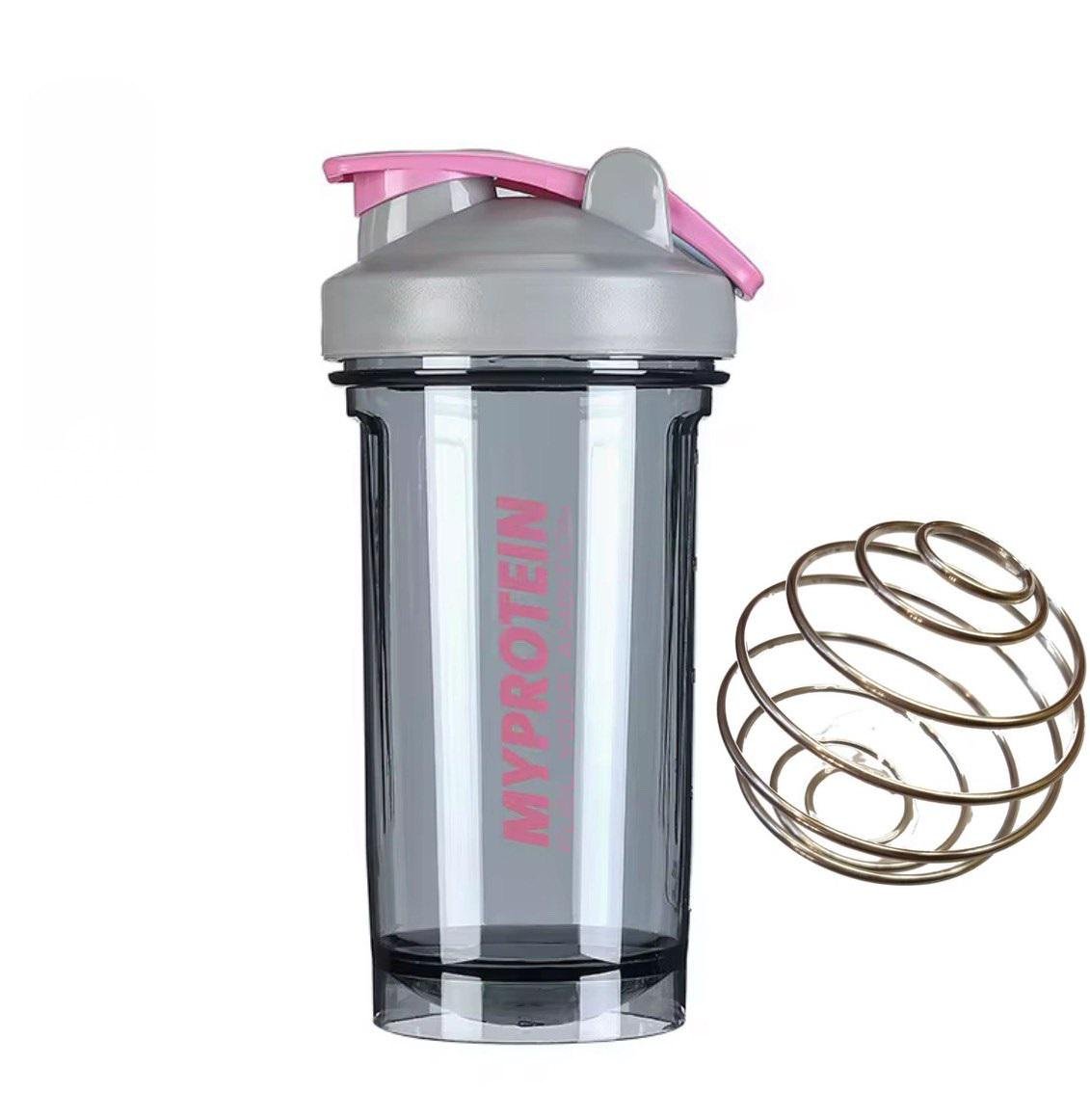 Шейкер с пружиной Myprotein fuel yuor ambition 700 мл Серый с розовым (29030982)