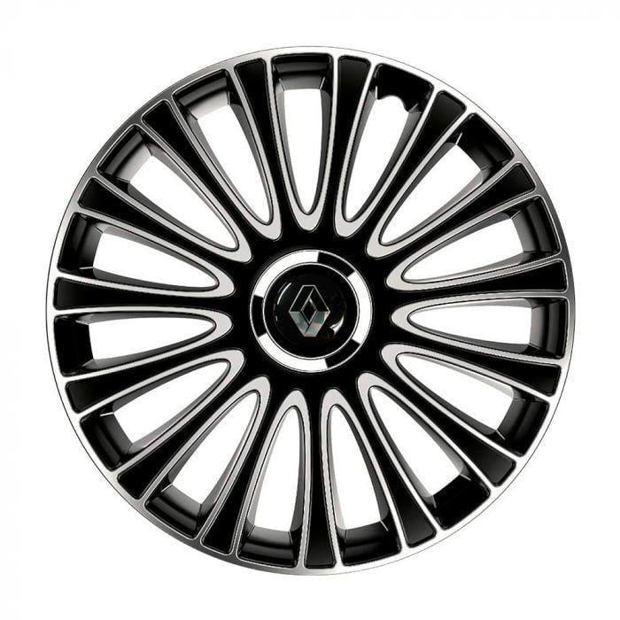Ковпаки для коліс 4 Racing Le Mans Pro Silver/Black R14 з логотипом Renault 4 шт.