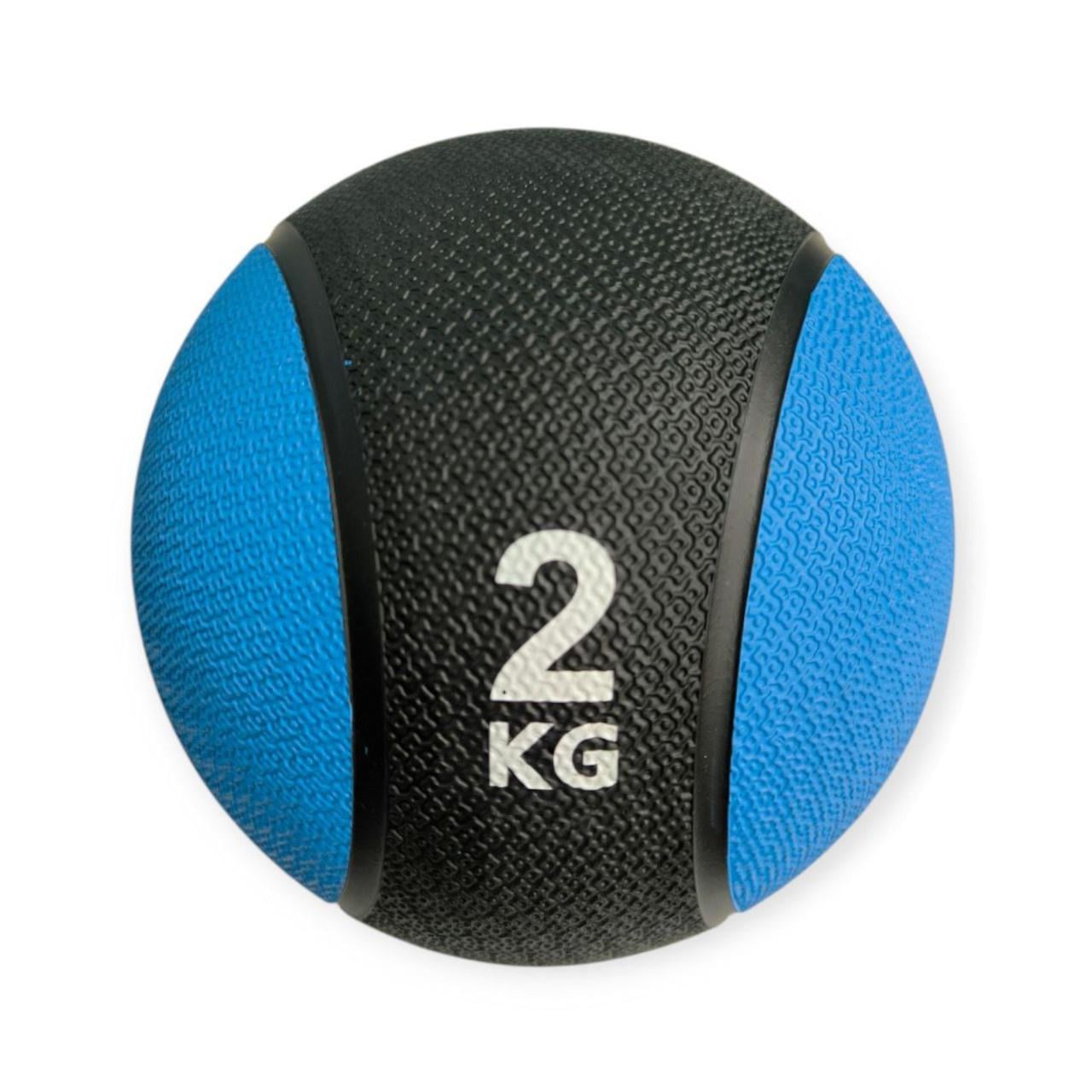 Медбол двухцветный с отскоком 2 кг Black/Blue
