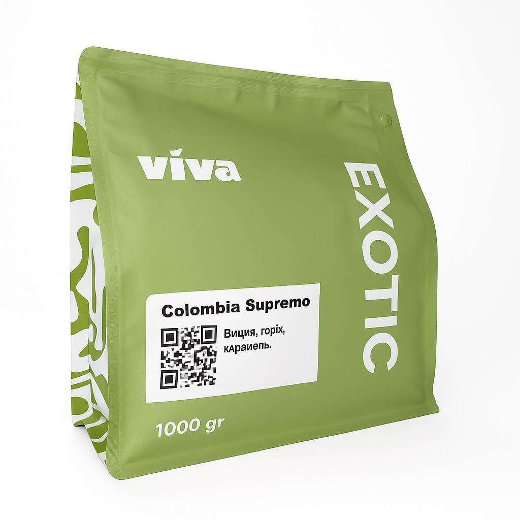 Кава зернова Viva Coffee Colombia Supremo Medellin 1 кг (33549852)