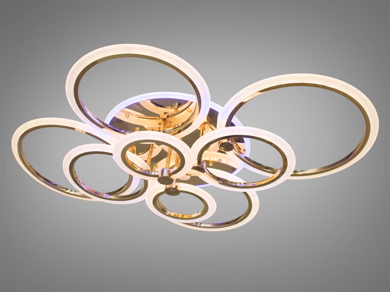 Люстра Led для большого зала A8022-8G-LS 200W на 29 м2 Золотой (1870246541) - фото 5