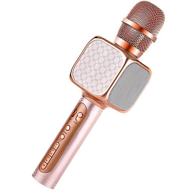 Микрофон Bluetooth беспроводной Magic Karaoke для караоке 2в1 с фонограммой Pink YS-69-G Микрофон Bluetooth беспроводной Magic Karaoke для караоке 2в1 с фонограммой Pink YS-69-G