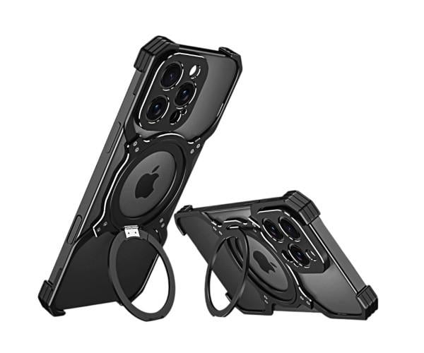 Чехол Metal Bamper with Ring для iPhone 16 Pro с защитой на камеру Серебряный Чехол Metal Bamper with Ring для iPhone 16 Pro с защитой на камеру Серебряный