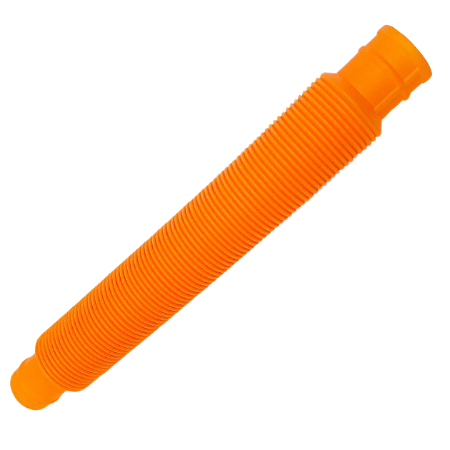 Развивающая сенсорная игрушка Pop Tube гофрированные трубки антистресс Оранжевый