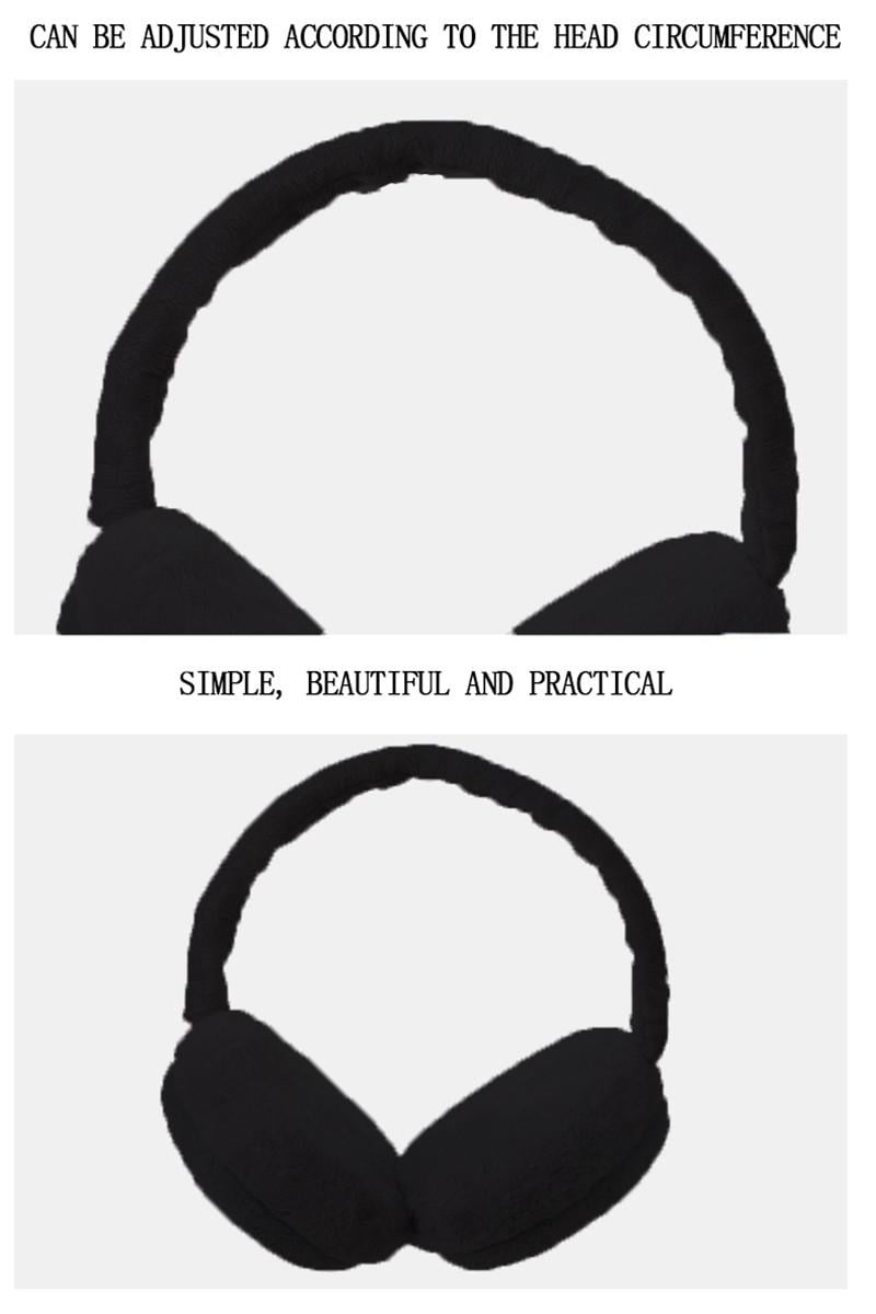 Навушники теплі хутряні Чорний - фото 4