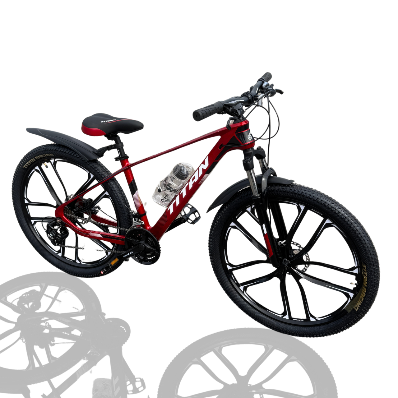 Велосипед подрібний на литих дисках Titan 26" Shadow 2025 15,5" Red/Black - фото 1