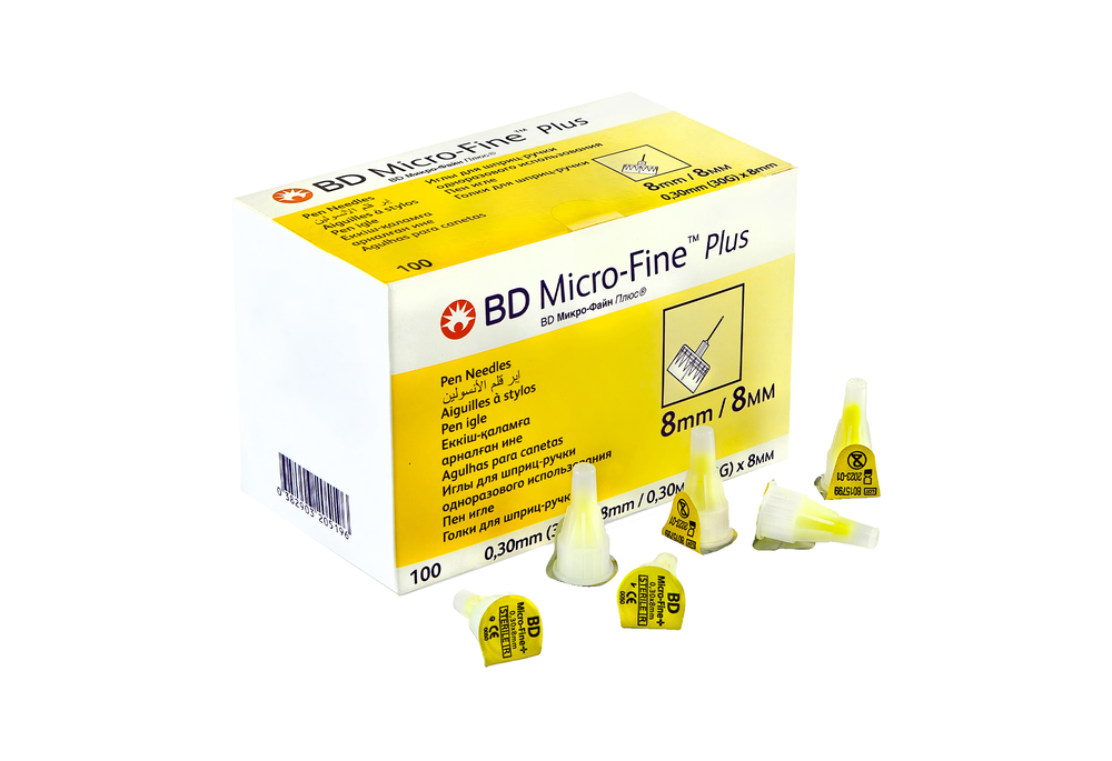 Иглы для шприц-ручки BD Micro-Fine 30 G 0,30х8,0 мм (COM01833)