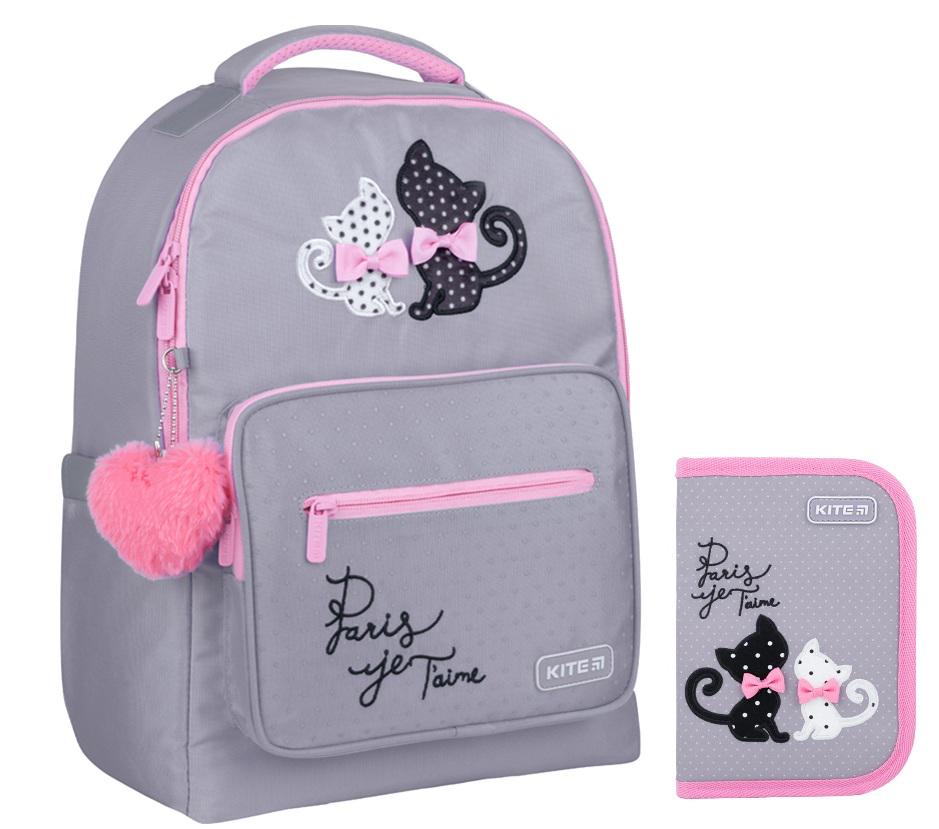 Набор школьный рюкзак Kite Education In Love полукаркасный и пенал (202209)