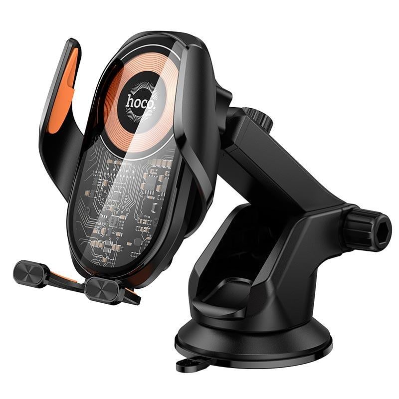 Автодержатель телефона Hoco HW34 с беспроводной зарядкой до 15W (HOCO HW34)