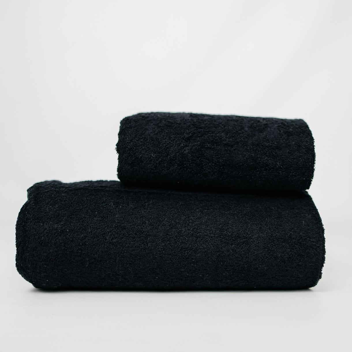 Набір рушників махрових LeLIT 50х90/70х140 см Чорний (8045)