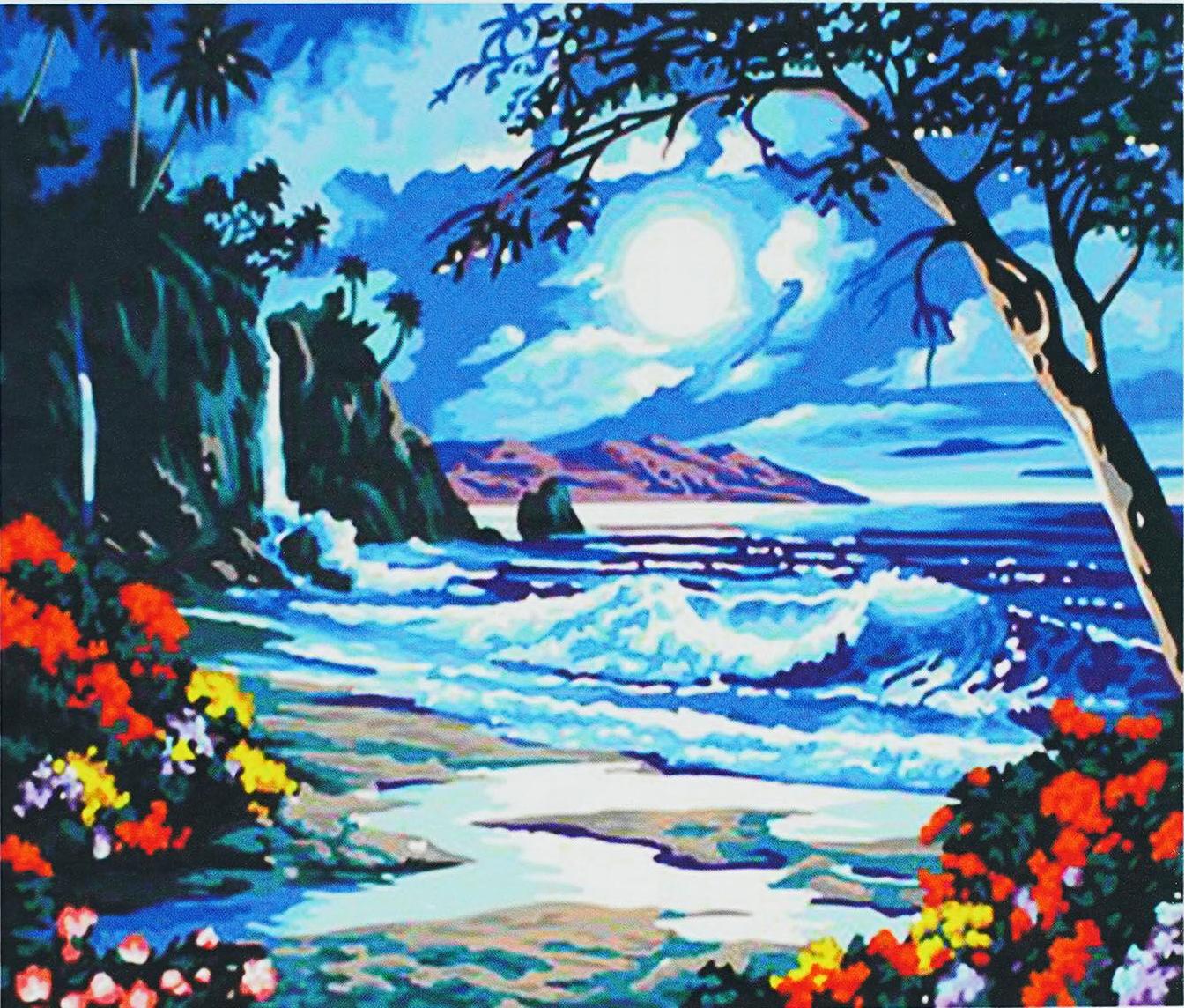 Алмазная мозаика-картина по номерам TK Group B 78655/30 Тропический пляж в коробке 40х50 см (24711035)