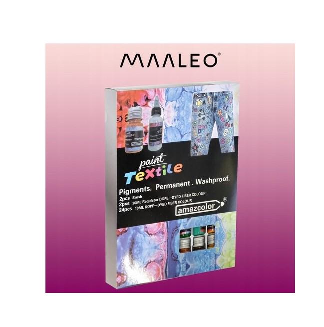 Набір фарб Maaleo для тканини 24 шт. 300 мл - фото 6