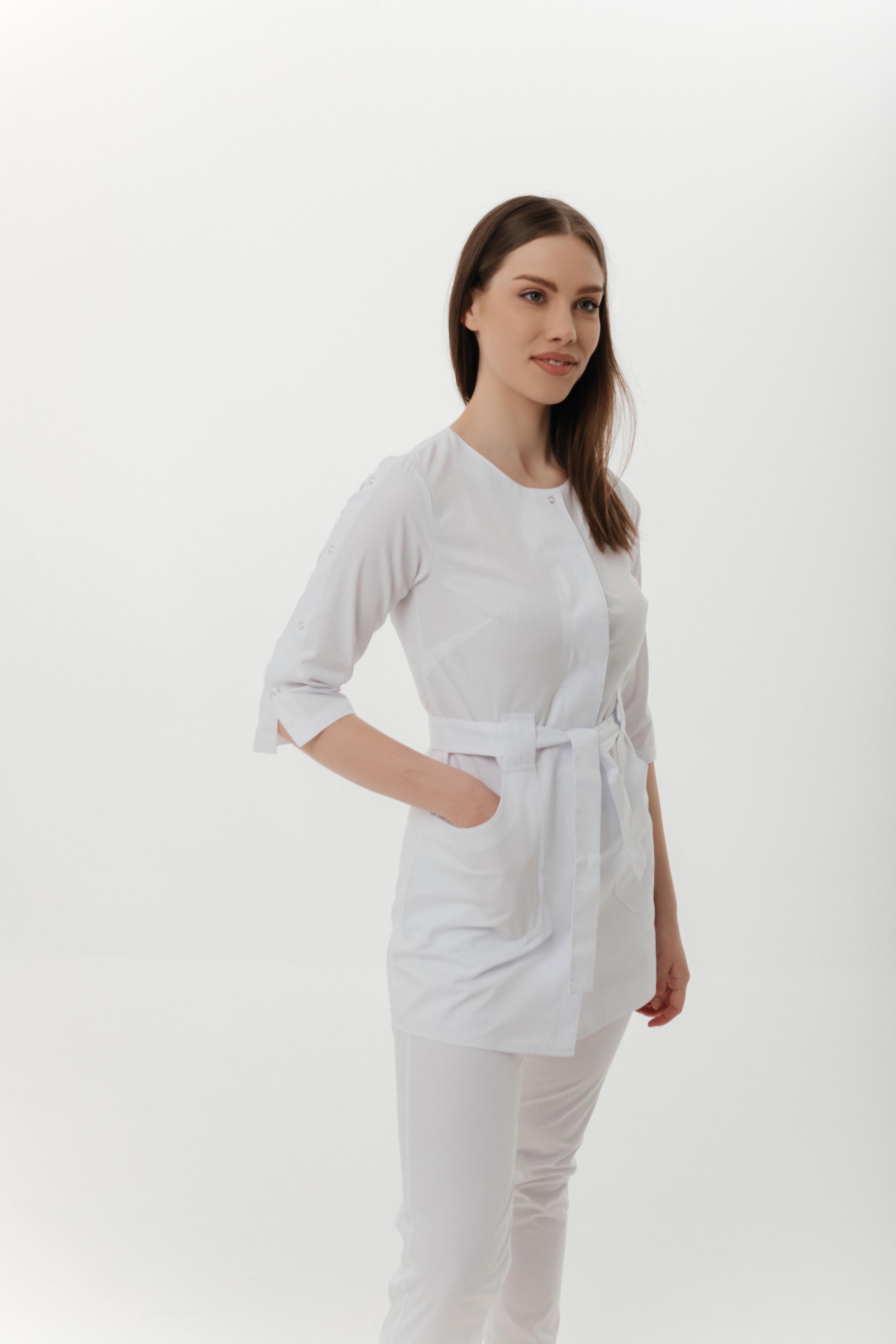 Халат-туника Касабланка р. 46 Белый (434131-46) - фото 3