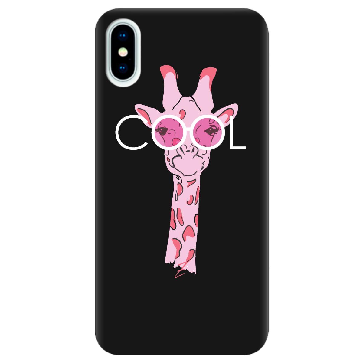 Силіконовий чохол Zorrov для Apple iPhone X - Cool giraffe (10290050153033636)