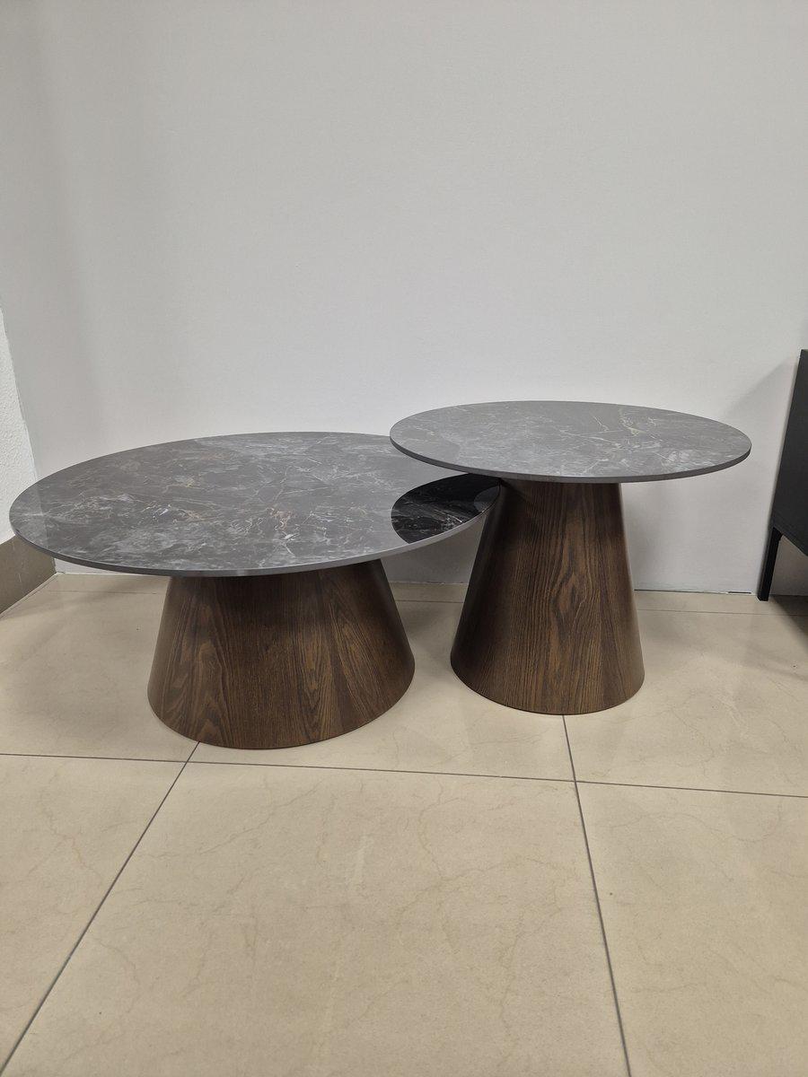 Стол журнальный круглый VIRGINIA Черный Глянец/Коричневый (VIRGINIAA) - фото 3 Стол журнальный круглый VIRGINIA Черный Глянец/Коричневый (VIRGINIAA) - фото 3