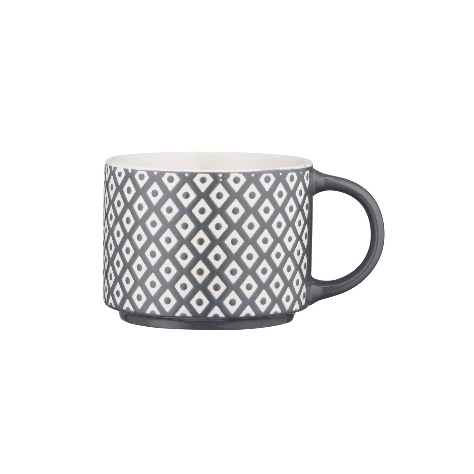 Чашка Ardesto AR3473E Weaving Е порцеляна 330 мл Білий/Чорний - фото 2