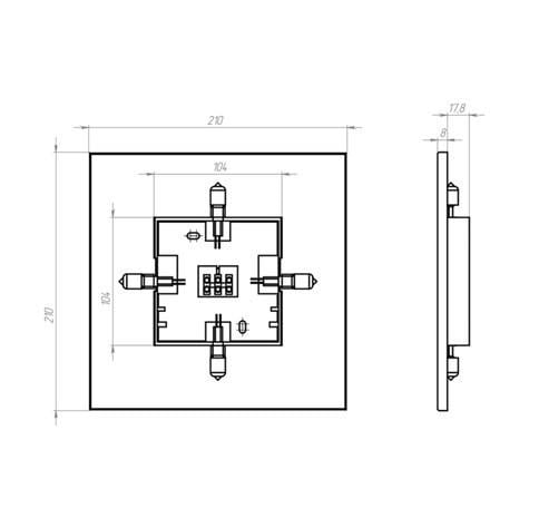 Cвітильник настінний Iterna Diamond 4xG4 LM117 Білий - фото 6 Cвітильник настінний Iterna Diamond 4xG4 LM117 Білий - фото 6