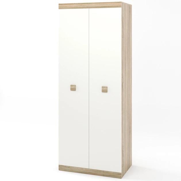 Шкаф распашной 2-х дверный Еверест Соната-800 Сонома/Белый