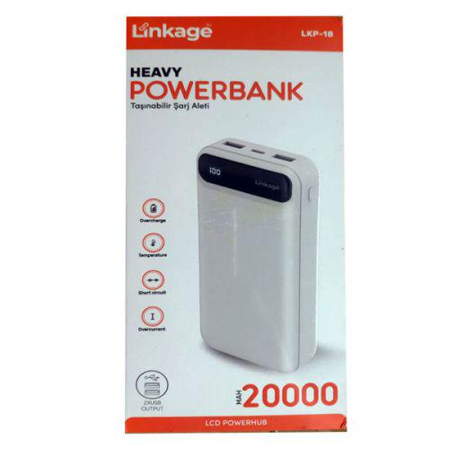 Портативний зарядний пристрій LINKAGE LKP-18 20000 mAh White (0675)