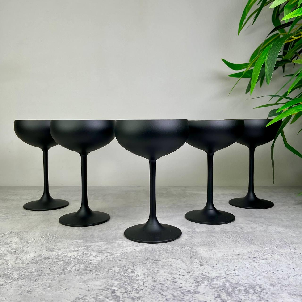 Набор бокалов для шампанского Stölzle Lausitz Elements Gold 230 мл 6 шт. Черный (2739208-1) - фото 2