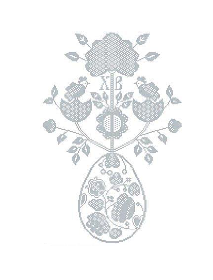 Схема на атласной ткани пасхальное полотенце для вышивки бисером и нитками (ТР826)