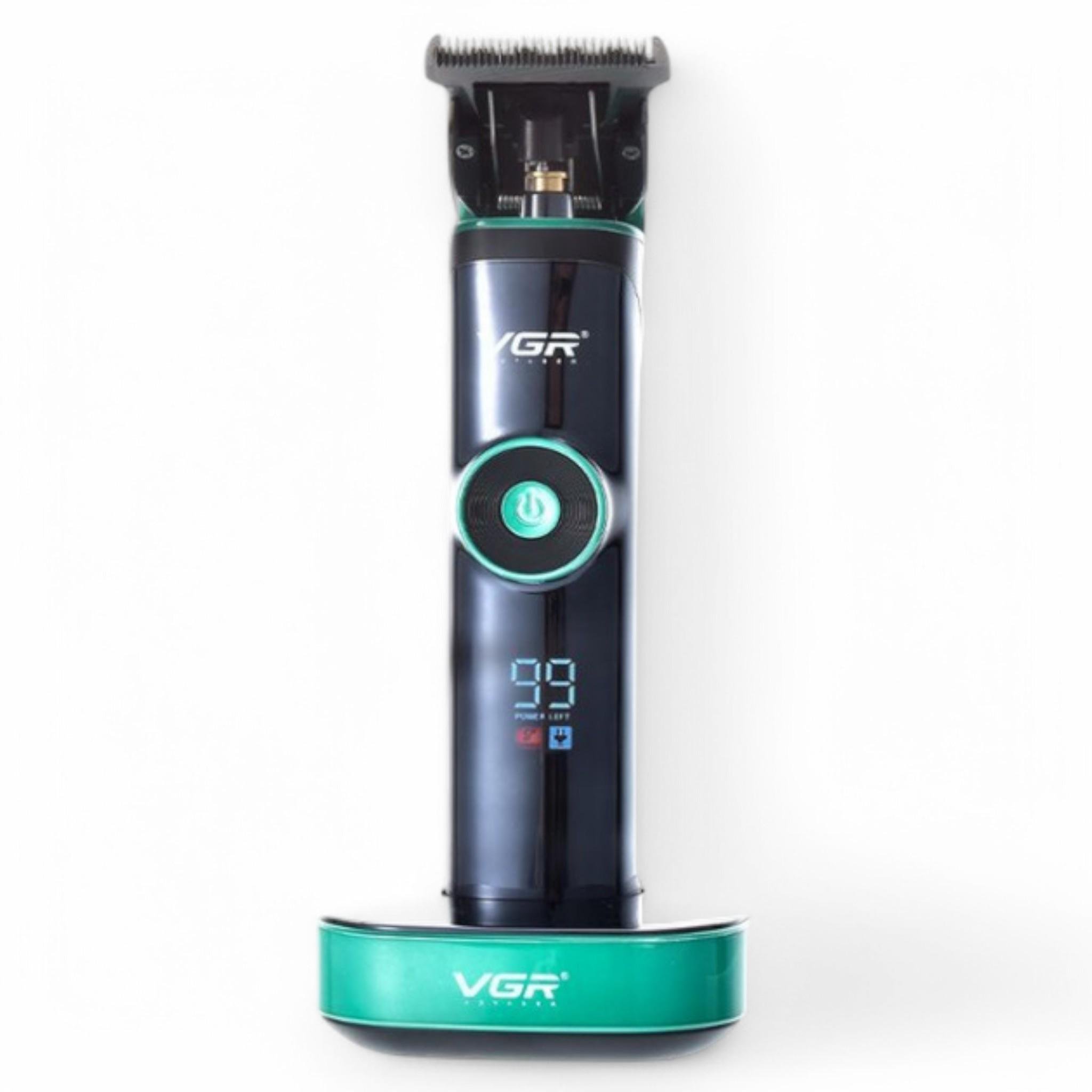 Машинка для стрижки акумуляторна Сlipper VGR Professional V-671 4 насадок 2500 mAh LED display Black (M_V-671Black)