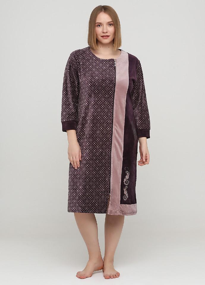 Халат Romeo life 4XL Баклажановый (3062-35) Халат Romeo life 4XL Баклажановый (3062-35)