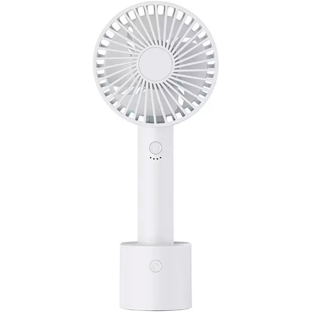 Вентилятор мини портативный WT-F69 с аккумулятором 2000 мАч и 3 сменными скоростями White (WT-F69)