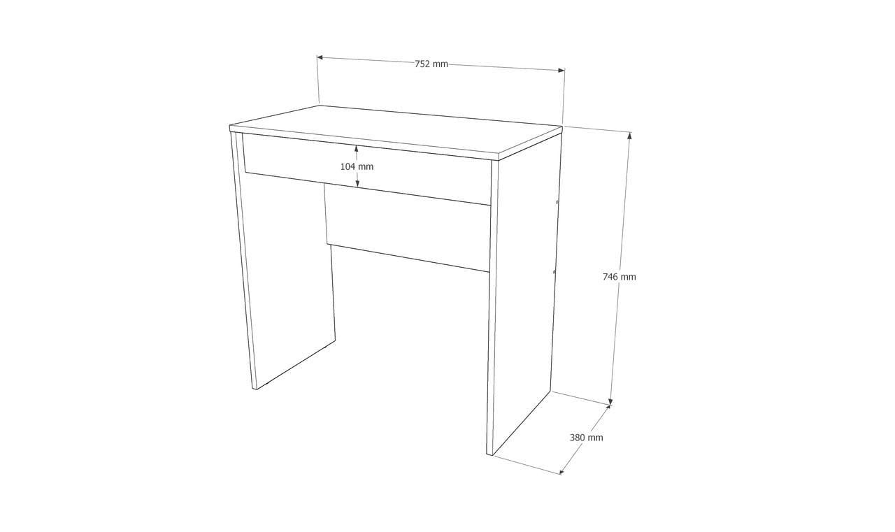 Стіл для ноутбука Еверест Сіті-750 Дуб сонома/Білий (е-20725.01) - фото 5 Стіл для ноутбука Еверест Сіті-750 Дуб сонома/Білий (е-20725.01) - фото 5